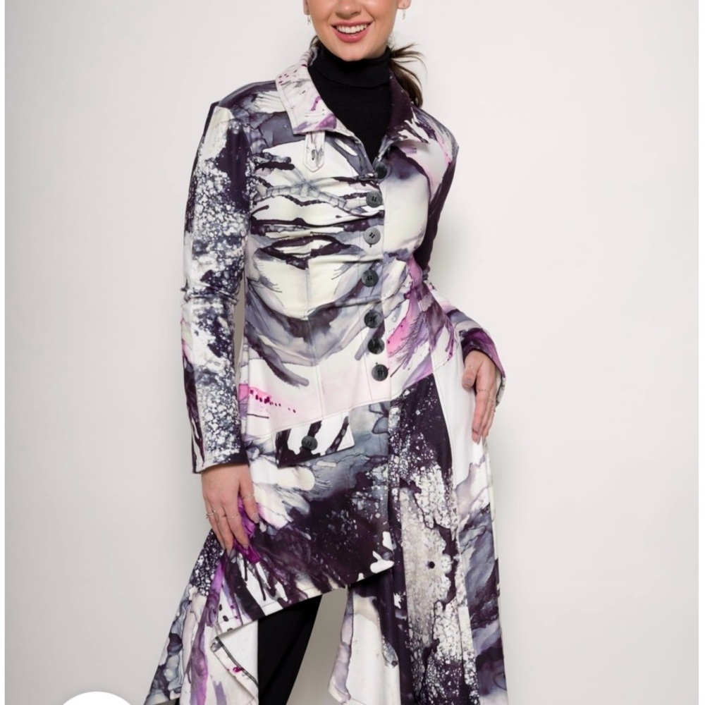 Dress or a Jacket. Boutique find! UbU Elegant Abstract Long Sleeve Dress/Jacket
